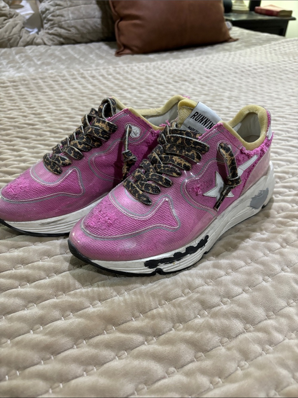 Golden Goose Pink Women's Running Star Sneakers